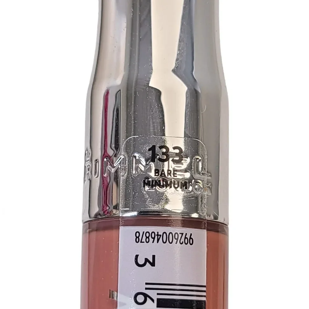 NWT Rimmel Stay Glossy Lipgloss Grind Time & Bare Minimum Bundle of 2
